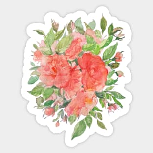 Orange Rose Sticker